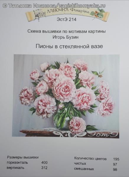 Пионы в стеклянной вазе
